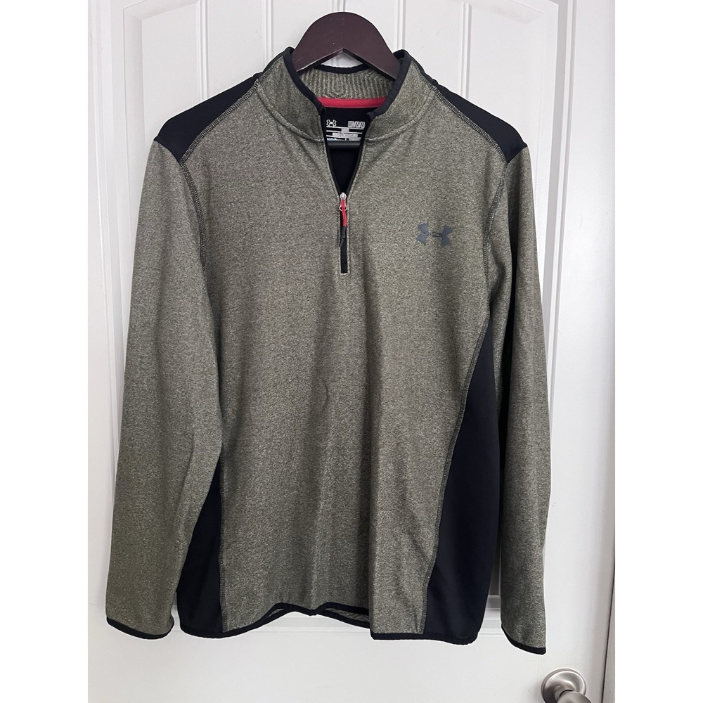UNDER ARMOUR Men's Medium Cold Gear Loose 1/4 Zip Long Sleeve Sweatshirt 622